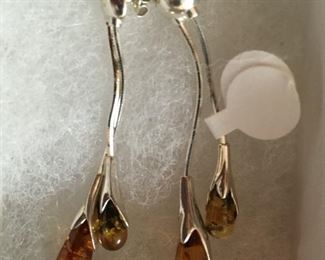 sterling silver & amber