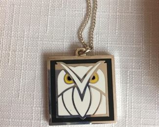 Charley Harper owl necklace