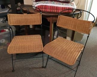 wicker folding chairs
