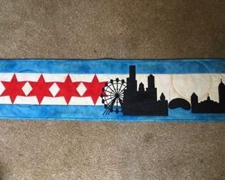 "Chicago" quilted table runner