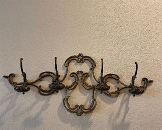 Antique Brass Coat Rack 