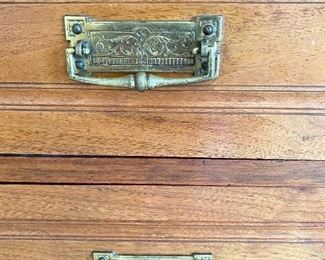 Original brass hardware.
