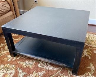 Pottery Barn heavy wooden coffee table. I have a pair but selling separately. Like new condition. Measures 31 1/2" x 31 1/2" x 16" tall.