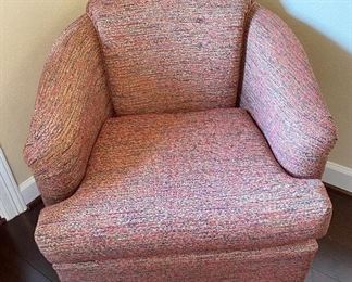 Newly Upholstered Swiveled Chair.