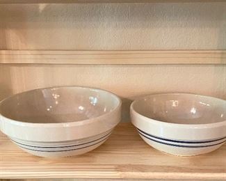 "Marshall" Pottery Ringed Bowls (1980's) Artist Signed, Marshall, TX.
