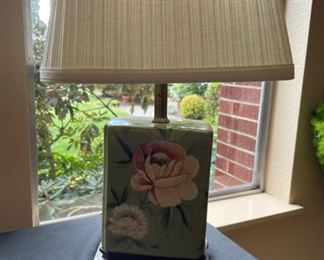 handpainted table lamp