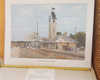 $100 obo -Elizabeth, NJ Central Railroad of NJ station print by Francis McGinley along with COA.