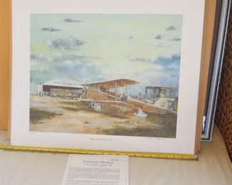 $100 obo -South Plainfield, NJ Hadley Airfield circa 1925 color print by Francis McGinley with COA