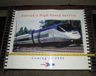 $20 obo -Amtrak High Speed Service print " coming in 1999". also have other Amtrak items including many calendars.
