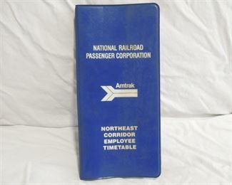 $25 obo -Amtrak 1989 NEC employee timetable with locomotive maximum speeds. In blue vinyl binder.