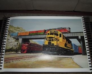 $20  each obo -Set of four different  full color renderings issued by Atlas Tool co in 1996. Each print is 24" by 36" ...were done by noted artist Scott Eidson.... see other three photos of this group.