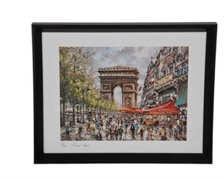 12. Framed Paris Street Scene
