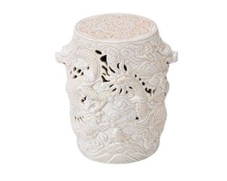 16. Blanc de Chine Glazed Ceramic Chinese Garden Stools