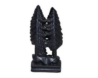 20. Black Metal Tree Sculpture