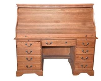 1. Oak Roll Top Desk