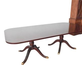 4. Mahogany Dual Pedestal Dining Table