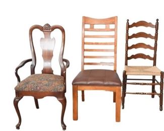 5. Three 3 Wooden Chairs