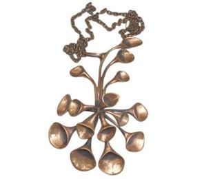 9. Vintage Mid 20th Cent. Metal Necklace