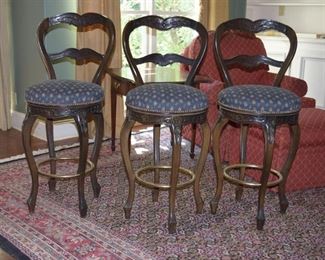 Set of three barstools 