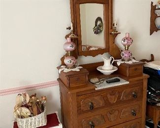 Antique Dresser & Mirror