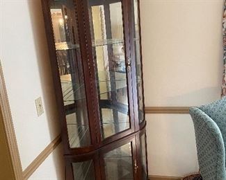 Cherry Wood Curio Cabinet