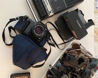 Vintage Polaroid Camera, Vintage Cassette Player, GPS