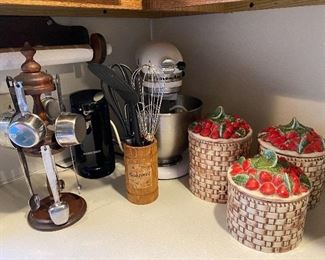 Strawberry Canisters, Kitchen-aid Mix Master