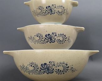 Vintage Pyrex Homestead Cinderella Bowls (3)