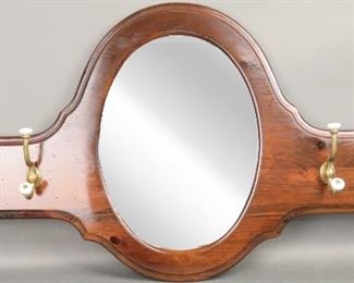 Vintage ETHAN ALLEN Tavern Style Mirror Coat Rack