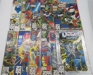 Marvel Comics 2099 Series Comics
Doom #1 - Foil Cover - Very Good
Doom #3 - Fine
Punisher #1 - Foil Cover - Very Good
Punisher #2 - Fair
Punisher #3 - Good
Ravage #1 - Foil Cover - Very Good
Ravage #2 - Good
Ravage #3 - Very Good
Ravage #4 - Very Fine
Ravage #5 - Near Mint
Spider-Man #4 - Very Fine