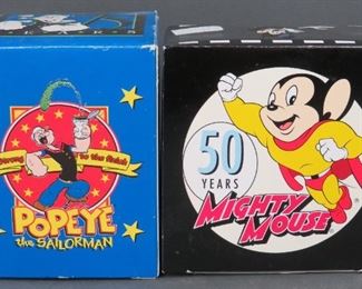New Old Stock Avon Cartoon Collectors Tin & Watches • Mighty Mouse 50 Years
• Popeye 75 Years