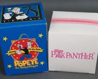 New Old Stock Avon Cartoon Collectors Tin & Watches • Popeye 75 Years
• Pink Panther