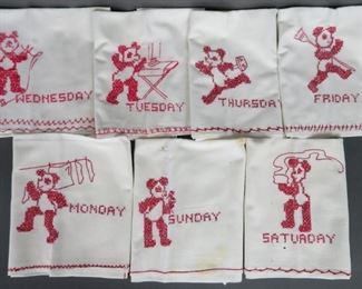 Vintage Day of the Week Towels, Napkins & More