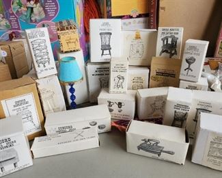 Concord dollhouse furniture and accessories in boxes