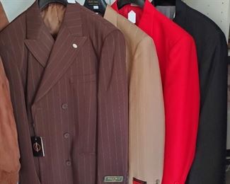 Vintage Zoot Suits, some new with tags