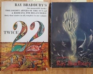 Signed Ray Bradury books: Twice 22 and Something Wicked This Way Comes
