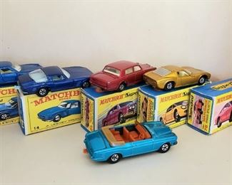 Matchbox SuperFast cars with boxes