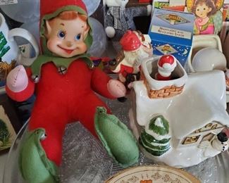Vintage cloth Christmas elf