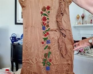 1920s beaded silk dress. Beautiful, but shattering.