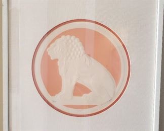 Warren Woodward embossed serigraph "Leo". Signed and numbered 2/500