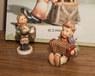 Hummel Figurines "Let's Sing" and "Village Boy"
