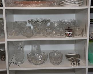 Assortment of Crystal Bowls, Vases and Dishes
