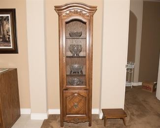 Lighted Curio Cabinet with Mesh Front