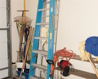 Ladders Including Werner and Yard Implements