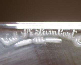 Val St Lambert Crystal Candlesticks