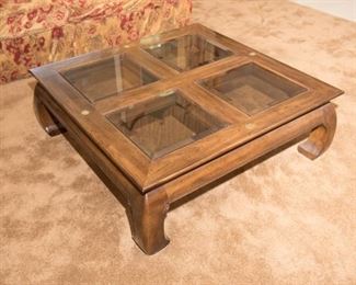 Heritage Coffee Table with Asian Flare 40"Square