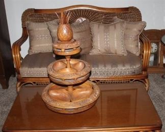 Bamboo & wicker parlor set