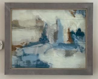 Uttermost abstract art with suede frame - 2 available. Each measures 32" W x 26" H.