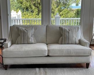 Plunkett Interiors Distinctions Sofa with nailhead trim - 2 available. Each measures 72" W x 42" D. Photo 1 of 3.