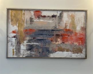 Uttermost abstract painting signed by artist. Measures 51" W x 31" H. Signed by artist. Photo 2 of 2.